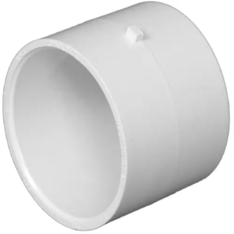 PVC Pipe Fitting 4 Inch DWV Drain Waste Vent White Non Pressure Plumbing Adapter
