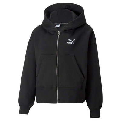 

Puma Classics Oversized FullZip Hoodie Женская черная повседневная верхняя одежда 67174501, Черный
