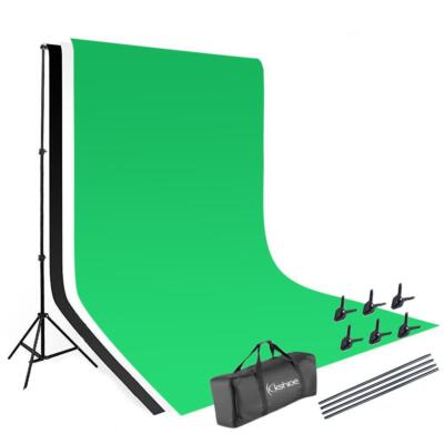 3 Colors Non-woven Backdrop + 2*3m Stand Photography Background Photo Kit Set