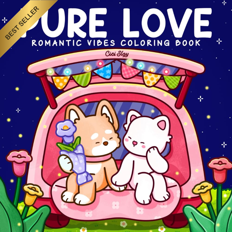 Pure Love: Adult Coloring Book Featuring Fuzzy Animal Couples in Sweet Moments a