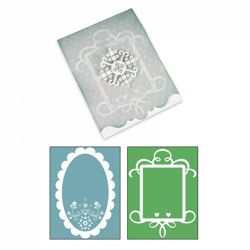 Ornate Card #3 Sizzix Bigz XL Die with bonus Embossing Folder Set 658188 NEW!
