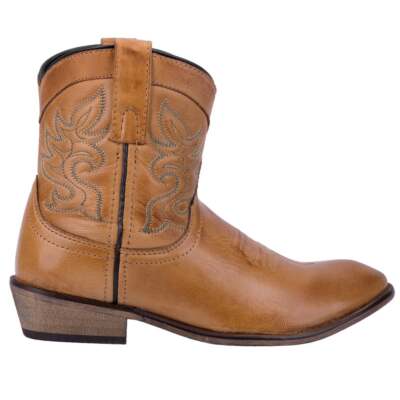 

Dingo Willie Round Toe Cowboy Boots Womens Brown Casual Boots DI862-217, Коричневый, Dingo Willie Round Toe Cowboy Booties