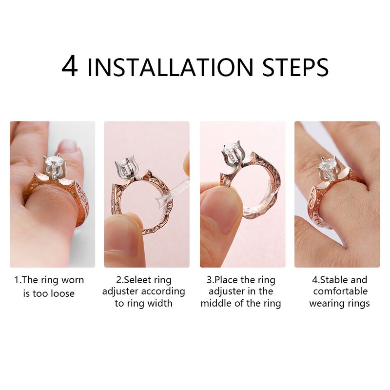 Details About Tighteners Adjuster Pad Resizing Tools Ring Size Adjuster Set Reducer