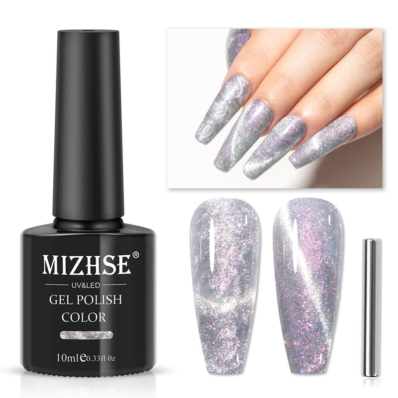 9D Cat Eye Gel Nail Polish, Shell Thread Cat Eye Gel Polish Soak off UV LED Nail