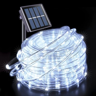2PCAK 50/100LED Solar String Lights Strips Outdoor Garden Twinkly Night Lighting