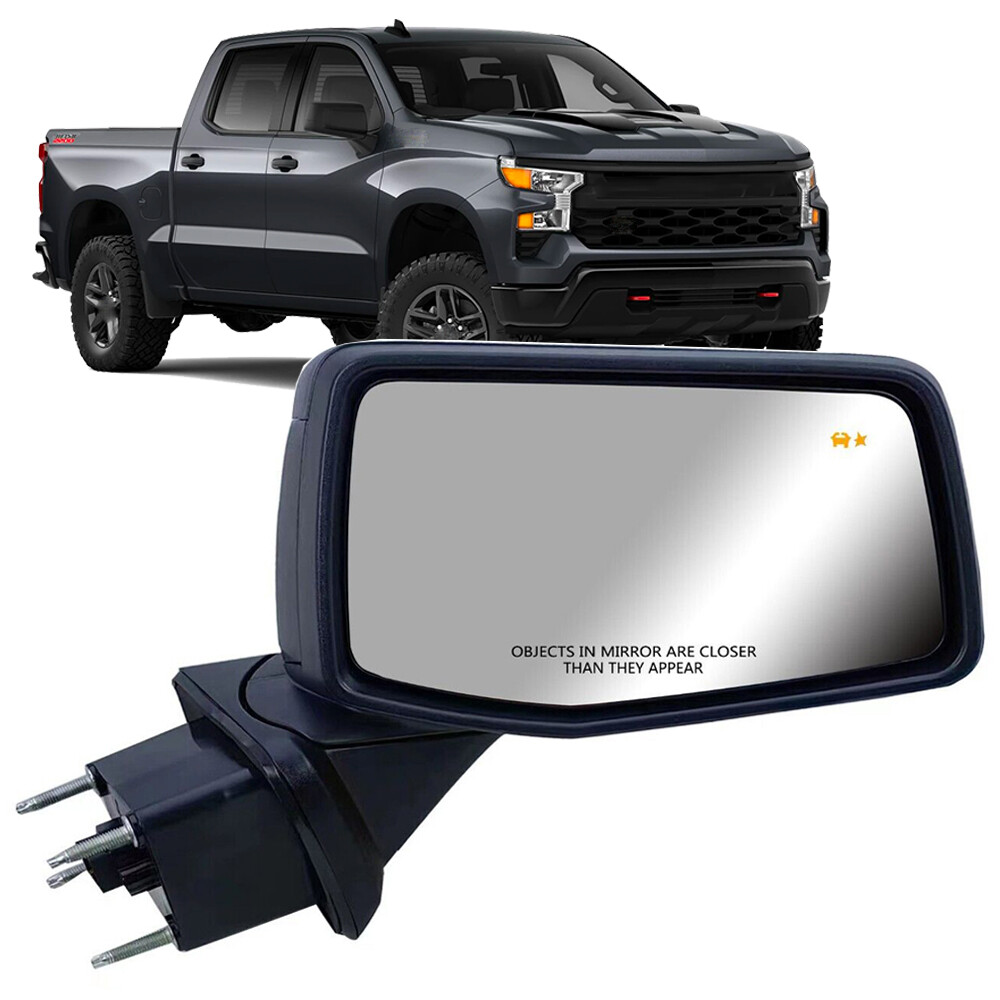 Правое боковое зеркало пассажира с подогревом BSM 8Pin для GMC Sierra Silverado 1500 19-24