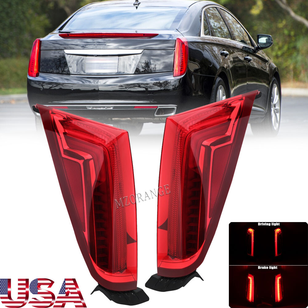 Pair Left&Right Rear Tail Light Brake LED For Cadillac XTS 2013 2014 2015-2017