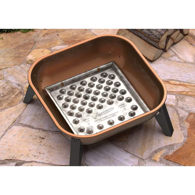 Portable Fire Pit Outdoor Camping Firepit Steel Wood Burning Patio Backyard Pit