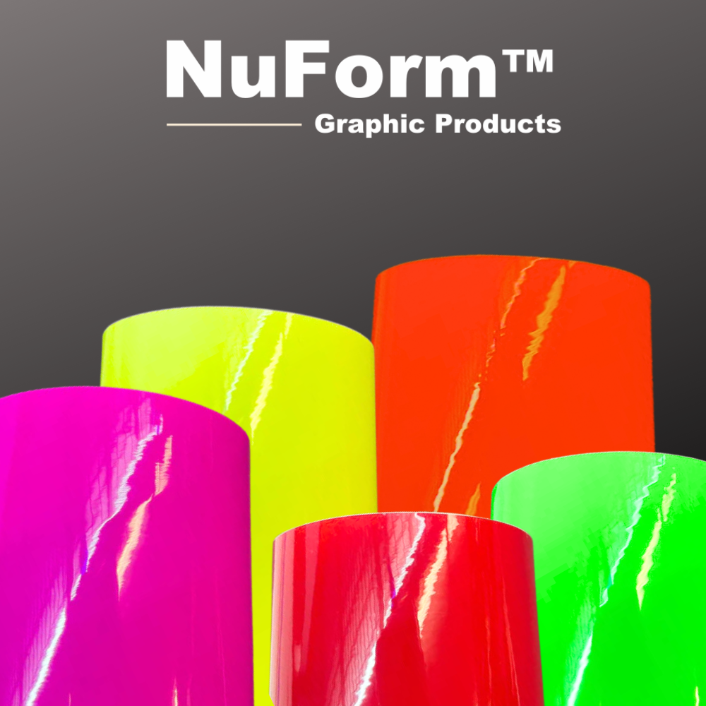 NuForm™ Fluorescent Adhesive Vinyl for Race Cars/Decals/Letters & Numbers