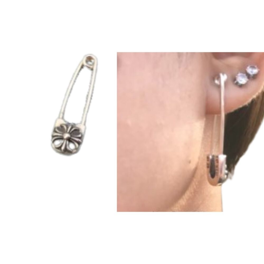 アクセサリー ribbon pin earring short SILVER925 Amazon.com: 925 Sterling Silver Safety Pin Earrings Unisex