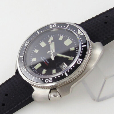 20ATM 44mm Tandorio Sterile Black Dial Japan NH35A Automatic Diving Mens Watch