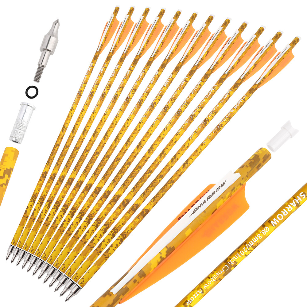 Crossbow Bolt Carbon Arrow 16" 17" 18" 20" 22'' Archery Blade Arrowheads Hunting
