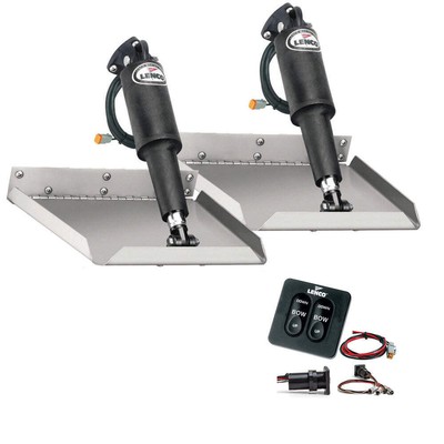 Lenco 12'' x 12'' Edgemount Trim Tab Kit w/Standard Tactile Switch Kit 12V [15106-