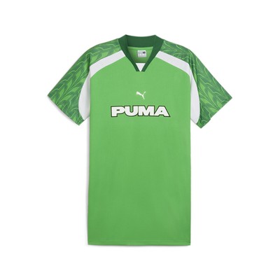 Женская футболка Puma Football Jersey с коротким рукавом, зеленая повседневная рубашка 63099036