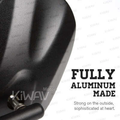 Bar end mirrors STARK oval black fits Moto Guzzi threaded stock handlebar ε