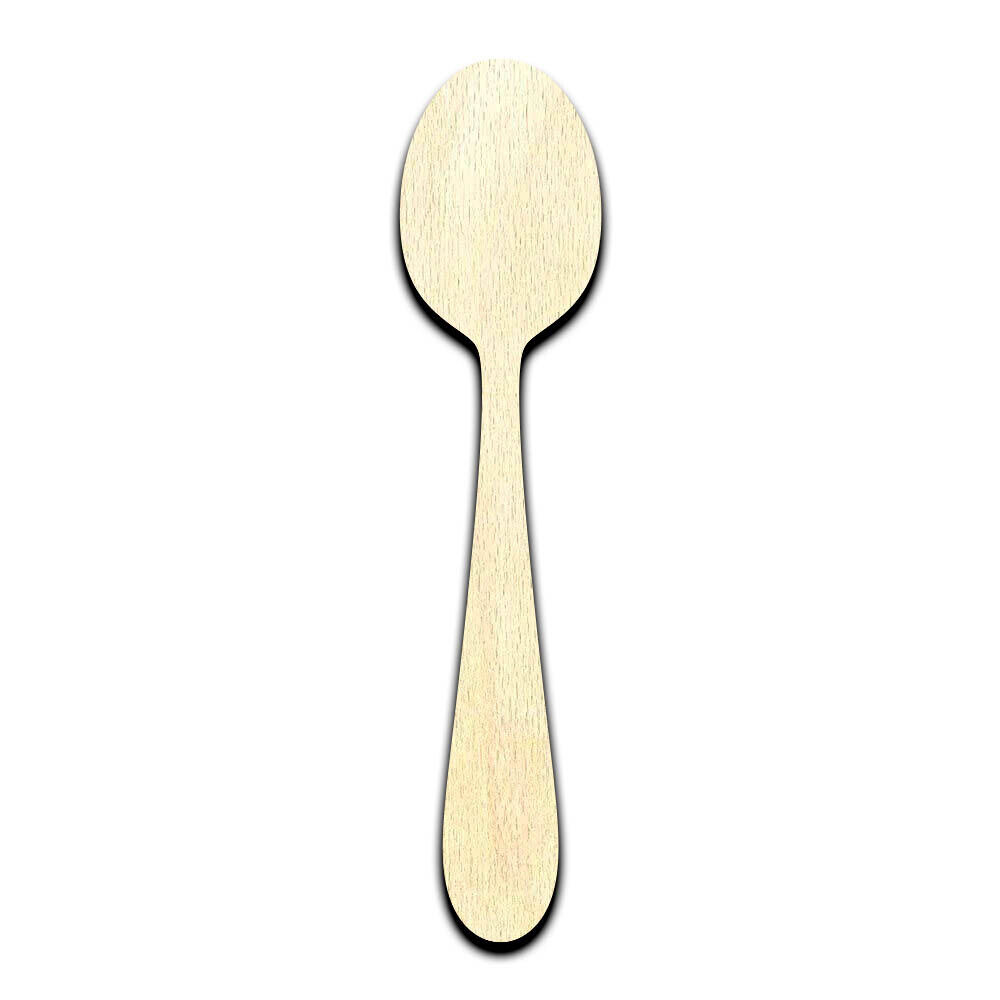 Spoon Laser Cut Out Unfinished Wood Shape Craft Supply