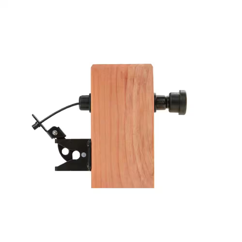 Black All In One Two Sided Gate Latch Dual Side Opening Rust Resistant Durable