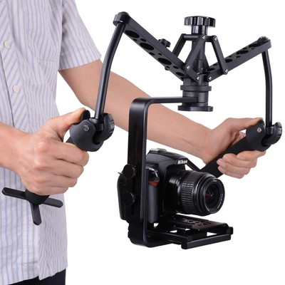 DUAL GIMBAL Handheld Stabilizer Video Spider Steadicam Steady Rig fr