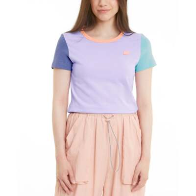 

Puma 599657-16 Womens Downtown Small Logo Crew Neck Short Sleeve - Пурпурный, Фиолетовый