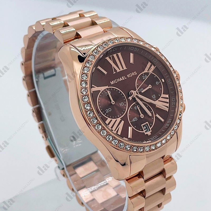 MICHEAL KORSの腕時計 Michael Kors MK7275 Lexington Lux Red Dial Rose Gold