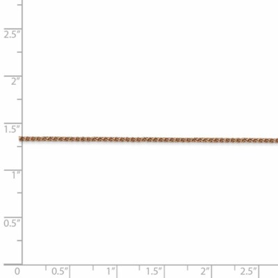 Pre-owned Superdealsforeverything Real 14kt Rose Gold 1.2mm Spiga Chain; 18 Inch; Lobster Clasp In Pink