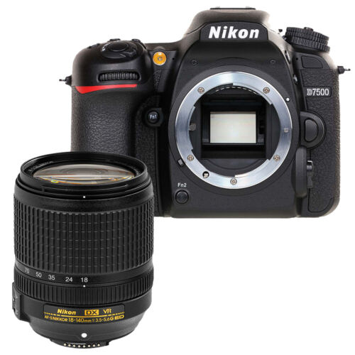 Nikon D7500 con lente 18-140mm + Memoria 64Gb + Maletín