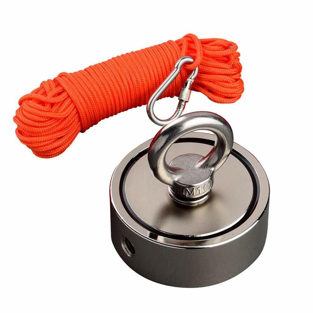 Mutuactor Aimant de pêche à double face avec force de traction magnétique,