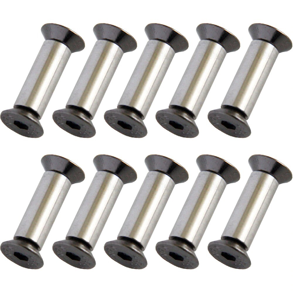 10pcs Knife Handle Bolt Rivets Scale Screw Fastener Nut Flat Hex Head Knives USA