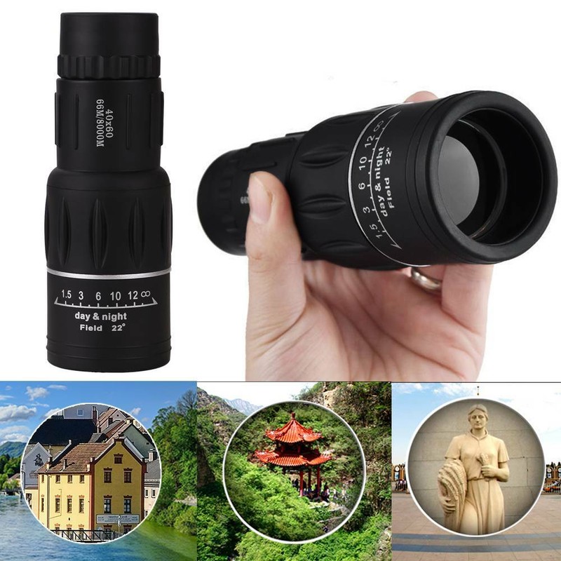 Tragbar 40x60 Telescope Monocular Fokus Zoom Tag & Nachtsicht Fernrohr Teleskop