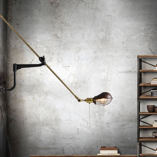 Vintage Retro Loft Swing Arm Light Edison Lamp Home Office Decor Wall Fixture  eBay