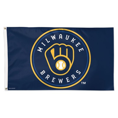 Флаг Milwaukee Brewers 3 x 5 Deluxe Flag