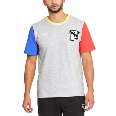 

Футболка Puma Crew Neck Short Sleeve X Мужские серые повседневные топы 532417-04, Grey, Puma Crew Neck Short Sleeve T-Shirt X