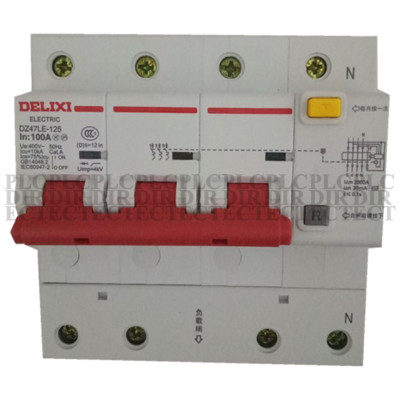 New Delixi DZ47LE-125 Circuit Breaker 100A 4P