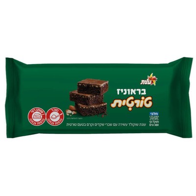 Brownies Rich Chocolate Cake With Almond Flakes &  Tortit Cream Kosher  380g