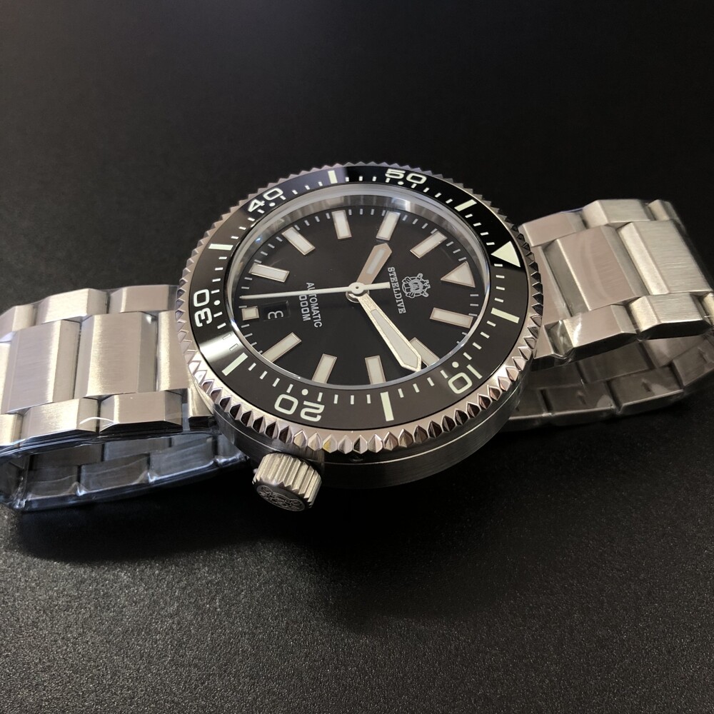 Pre-owned Steeldive Men Diving Watch Automatic Wristwatch Diver 1000m Waterproof Luminous