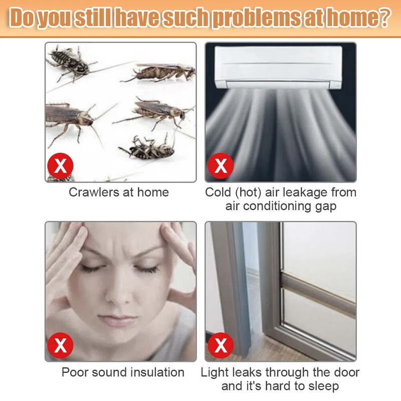 37.4 in Under Door Bottom Seal Strip Windproof Waterproof Door Gap Weatherstrip