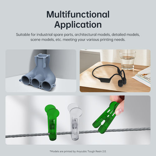 【Buy 5 Pay 3】ANYCUBIC 1KG UV Tough Resin Flexible Resin 2.0 For LCD 3D Printing