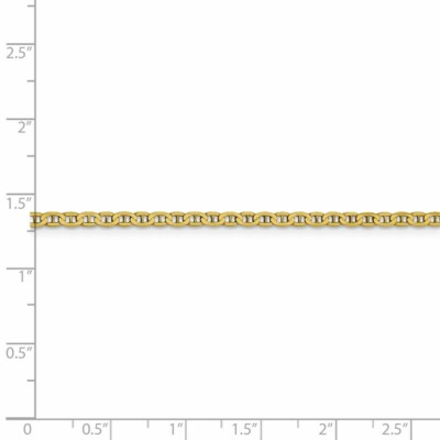 Pre-owned Superdealsforeverything Real 10kt Yellow Gold 2.4mm Flat Anchor Chain; 18 Inch; Lobster Clasp