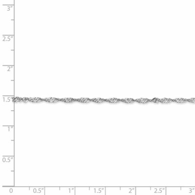 Pre-owned Superdealsforeverything Real 10kt White Gold 1.7mm Singapore Chain; 18 Inch; Lobster Clasp