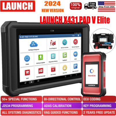 2024 NEW LAUNCH X431 PAD V 5 Elite PRO Car Diagnostic Scanner Tools KEY Coding