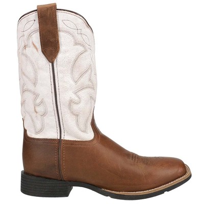 

Roper Monterey Square Toe Cowboy Womens Brown, White Casual Boots 09-021-0904-2, Roper Monterey Square Toe Cowboy
