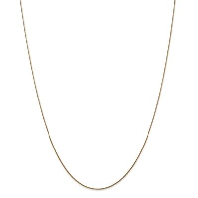Pre-owned Superdealsforeverything Real 14kt Yellow Gold 24 Inch .8mm Round Snake With Lobster Clasp Chain; 24 Inch