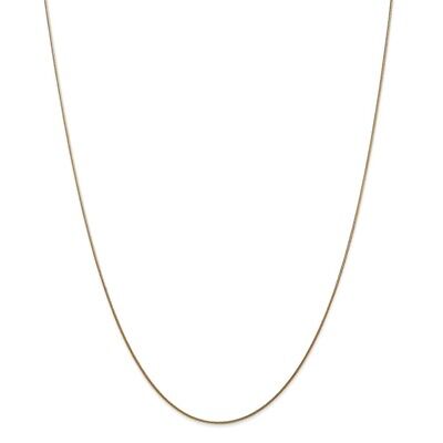 Pre-owned Superdealsforeverything Real 14kt Yellow Gold 24 Inch .8mm Round Snake With Lobster Clasp Chain; 24 Inch