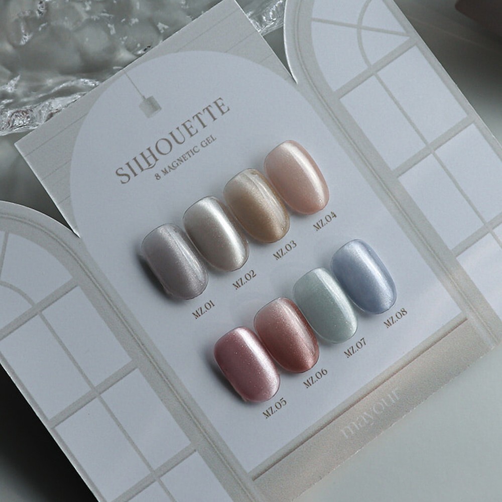 【ぽり】mayour マグネット10本セット　韓国ジェル Mayour Silhouette Magnetic Gel Nail 8 Colors SET Gel Nail