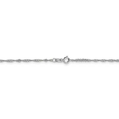 Pre-owned Superdealsforeverything Real 14kt White Gold 1.4mm Singapore Chain; 24 Inch