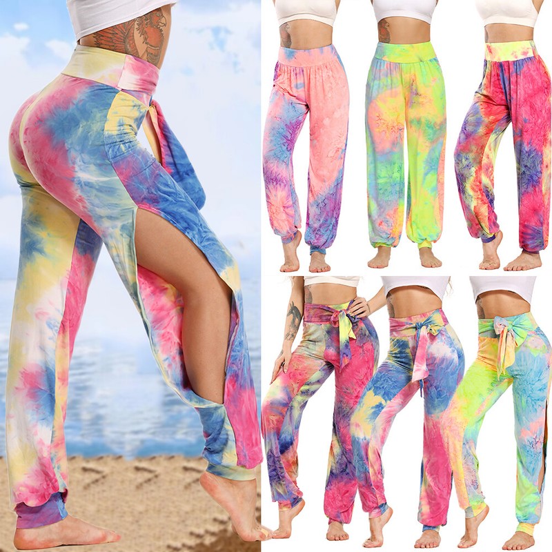 Ladies Tie Dye Jogging Joggers Harem Pants Casual Track Pants Loose Sweatpants