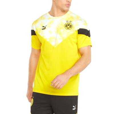 

Puma 76503801 Mens Bvb Iconic Mcs с круглым вырезом и короткими рукавами — желтый — размер, Puma Bvb Iconic Mcs Crew Neck Short Sleeve