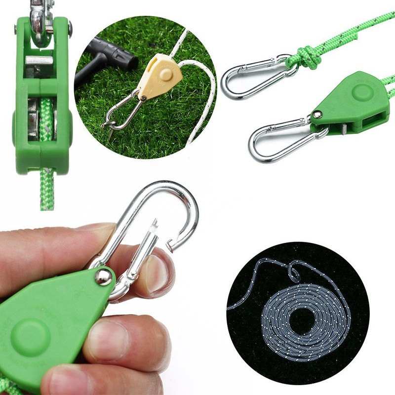 Ratchet Hangers Fixed Buckle Pulley Tent Rope Tensione Adjustable Rope Fastener