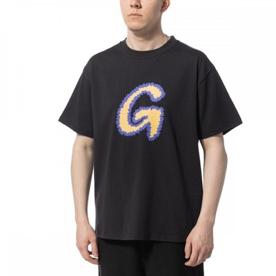 

Футболка мужская унисекс с логотипом Gramicci Fuzzy G-Logo черный, Gramicci Unisex Fuzzy G-Logo Tee