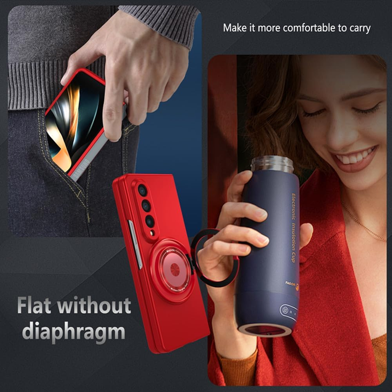 Compatible with Samsung Galaxy Z Fold 4,Magnetic Stand Ring Holder Shockproof Sl